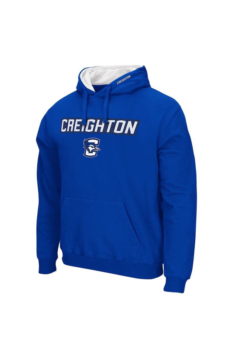 COLOSSEUM Men's Colosseum Blue Creighton Bluejays Arch and Logo Pullover Hoodie, Alternate, color, Blue