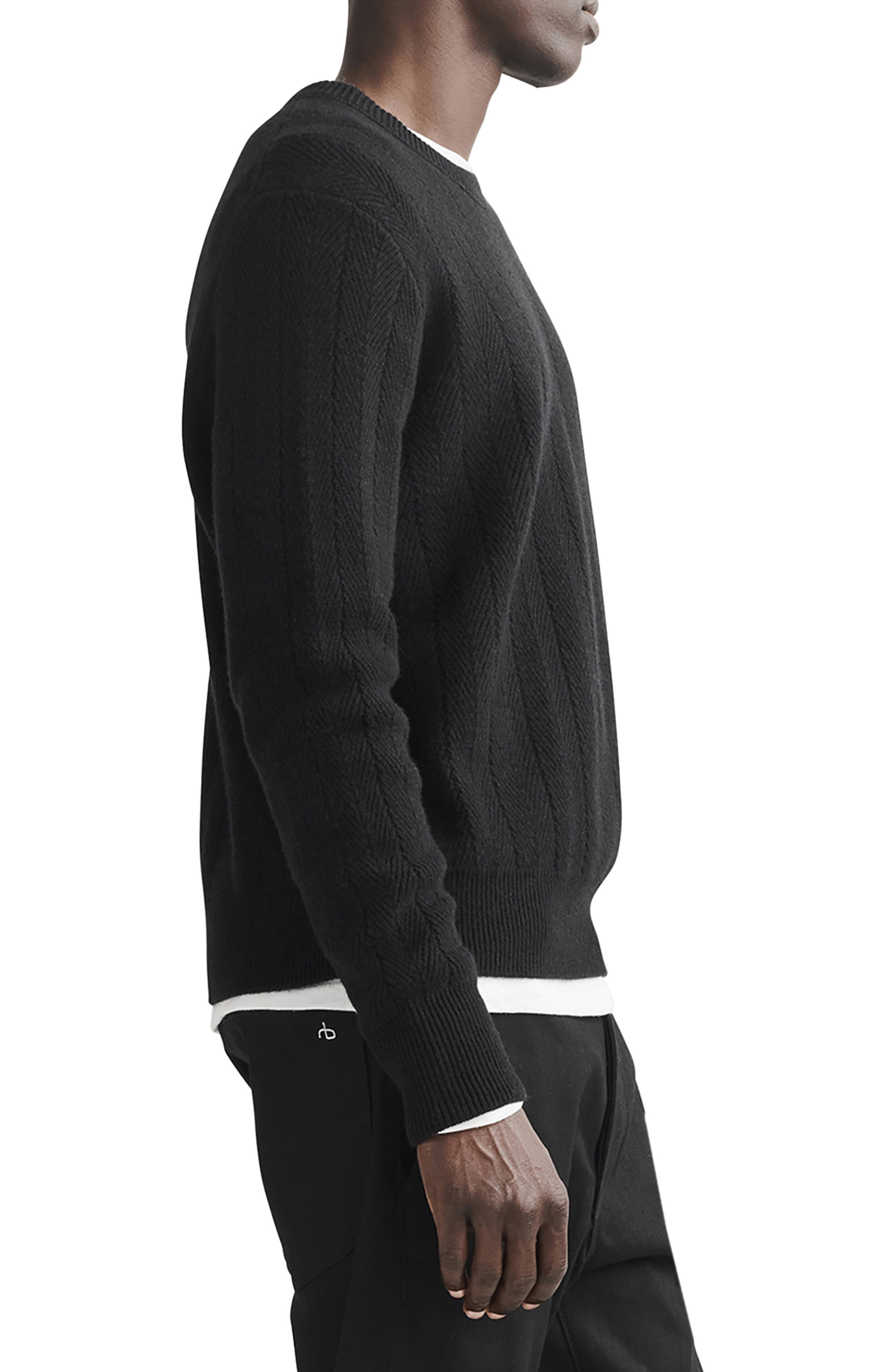 rag & bone Durham Herringbone Cashmere Sweater (Men) | Nordstromrack