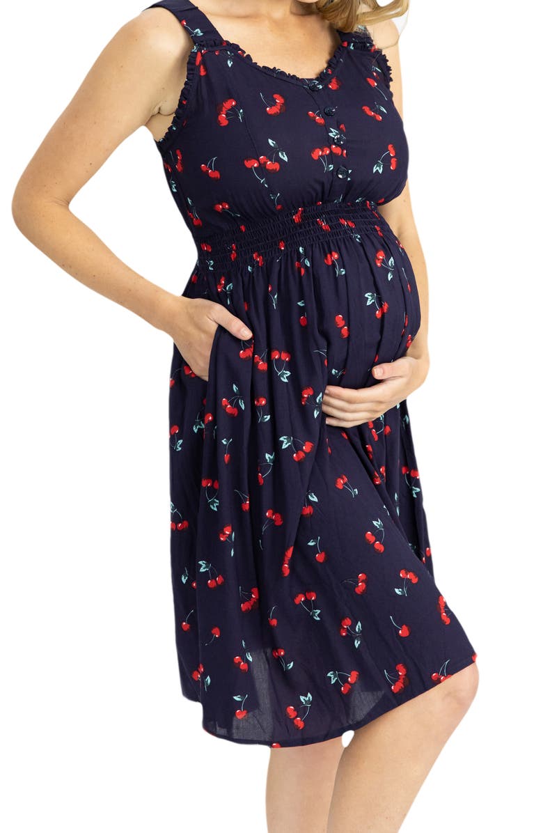 Angel Maternity Maternity/Nursing Dress, Main, color, 
