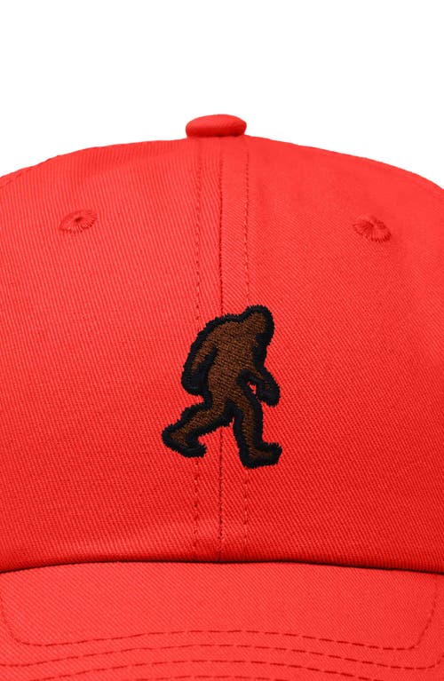 Shop Dalix Sasquatch Embroidered Dad Hat In Red