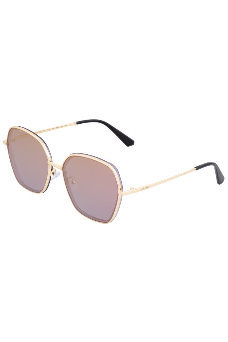 Emilia Polarized Sunglasses, Main, color, Gold/Purple-Gold