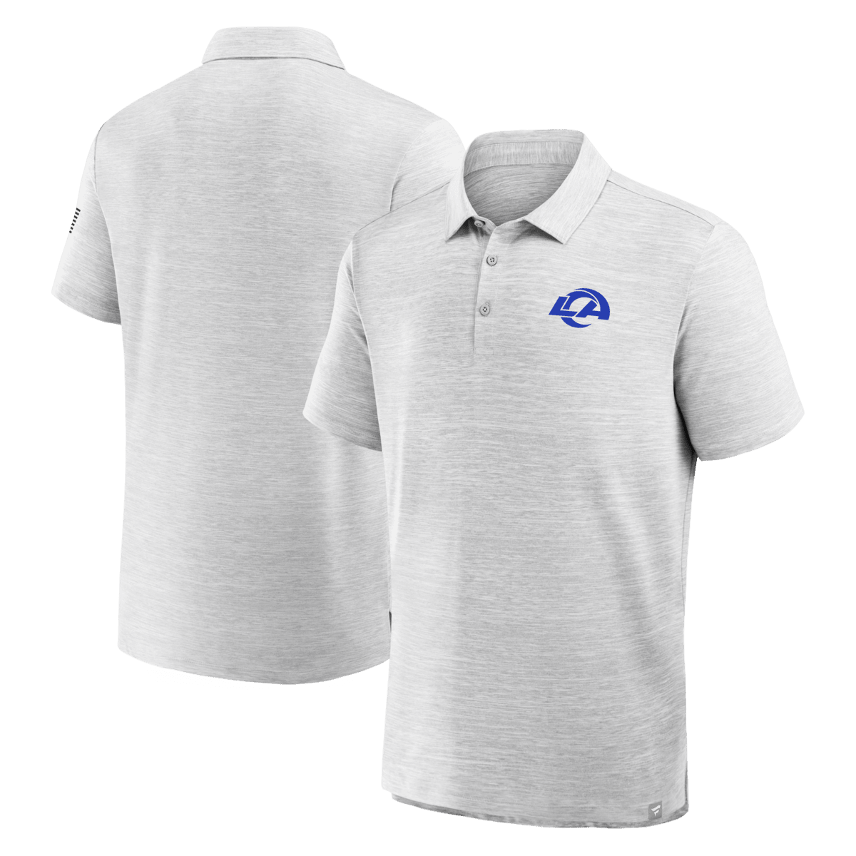 Men's Fanatics Heather Gray Los Angeles Rams Clutch Polo, Main, color, Heather Gray