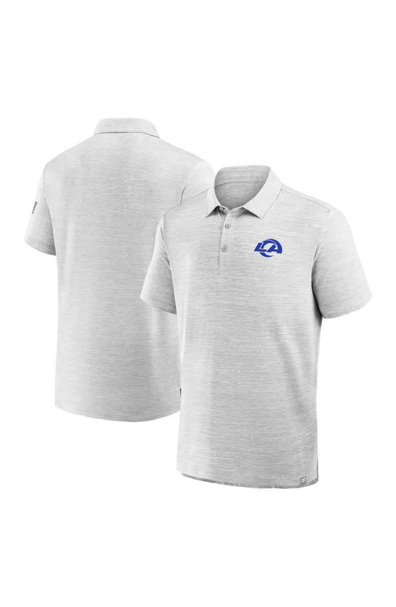 FANATICS Men's Fanatics Heather Gray Los Angeles Rams Clutch Polo, Main, color, Heather Gray