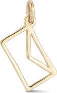 Ember Fine Jewelry 14K Gold Envelope Charm Pendant