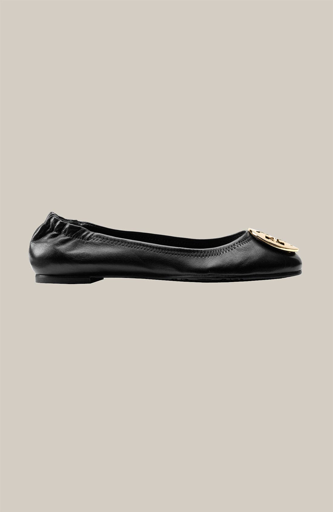 'Reva' Ballerina Flat, Alternate, color, BLACK