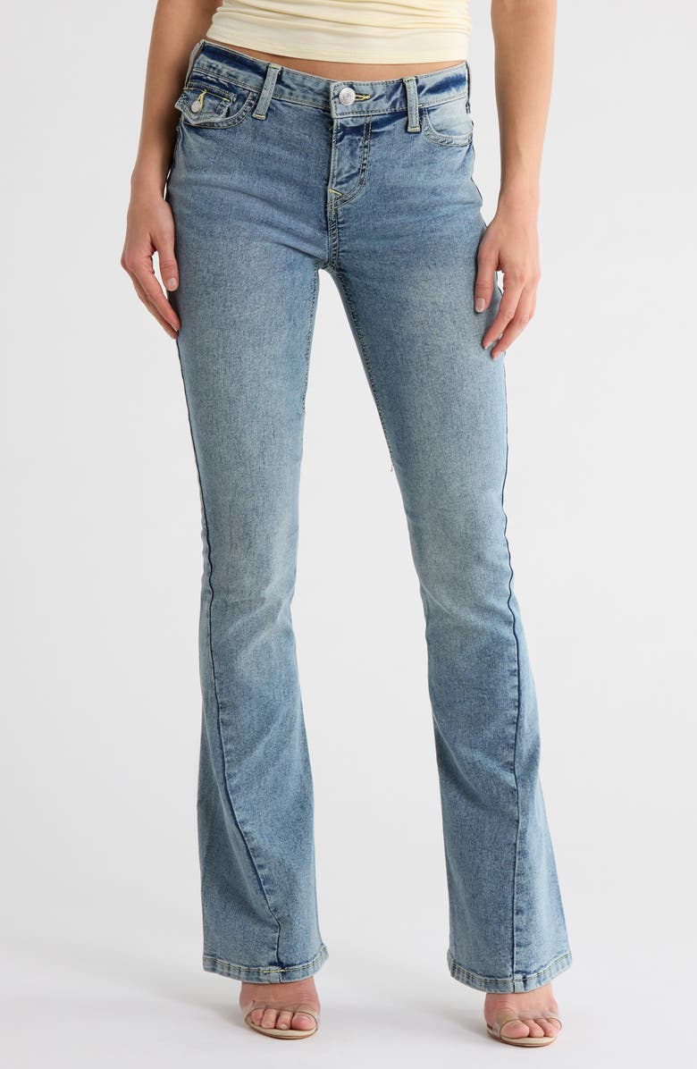 Joey Mid Rise Flap Pocket Flare Jeans