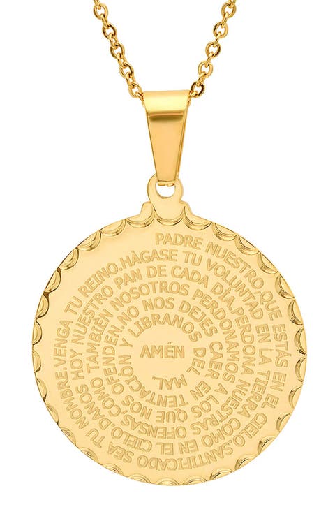 Padre Nuestro Pendant Necklace