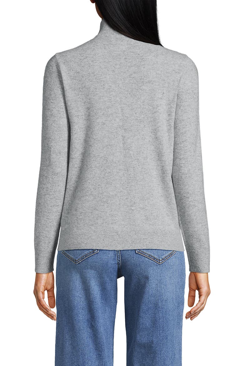 Cashmere Quarter Zip Sweater, Alternate, color, Gray Heather