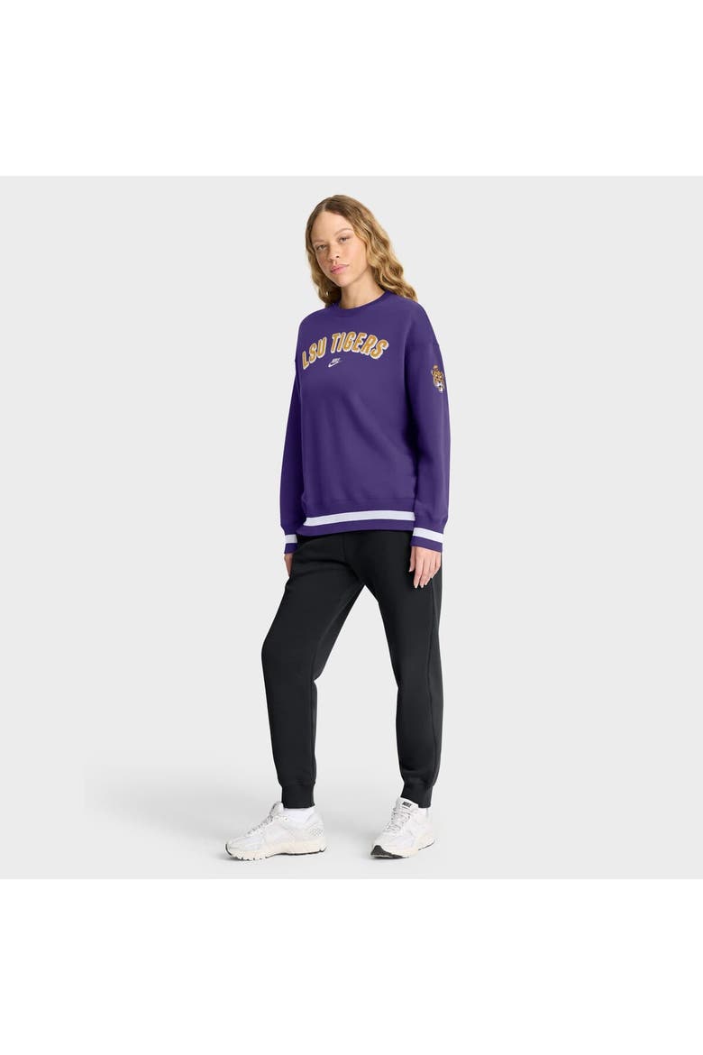 Women's Nike Purple LSU Tigers Oversized Legacy Phoenix Sweatshirt, Alternate, color, Purple