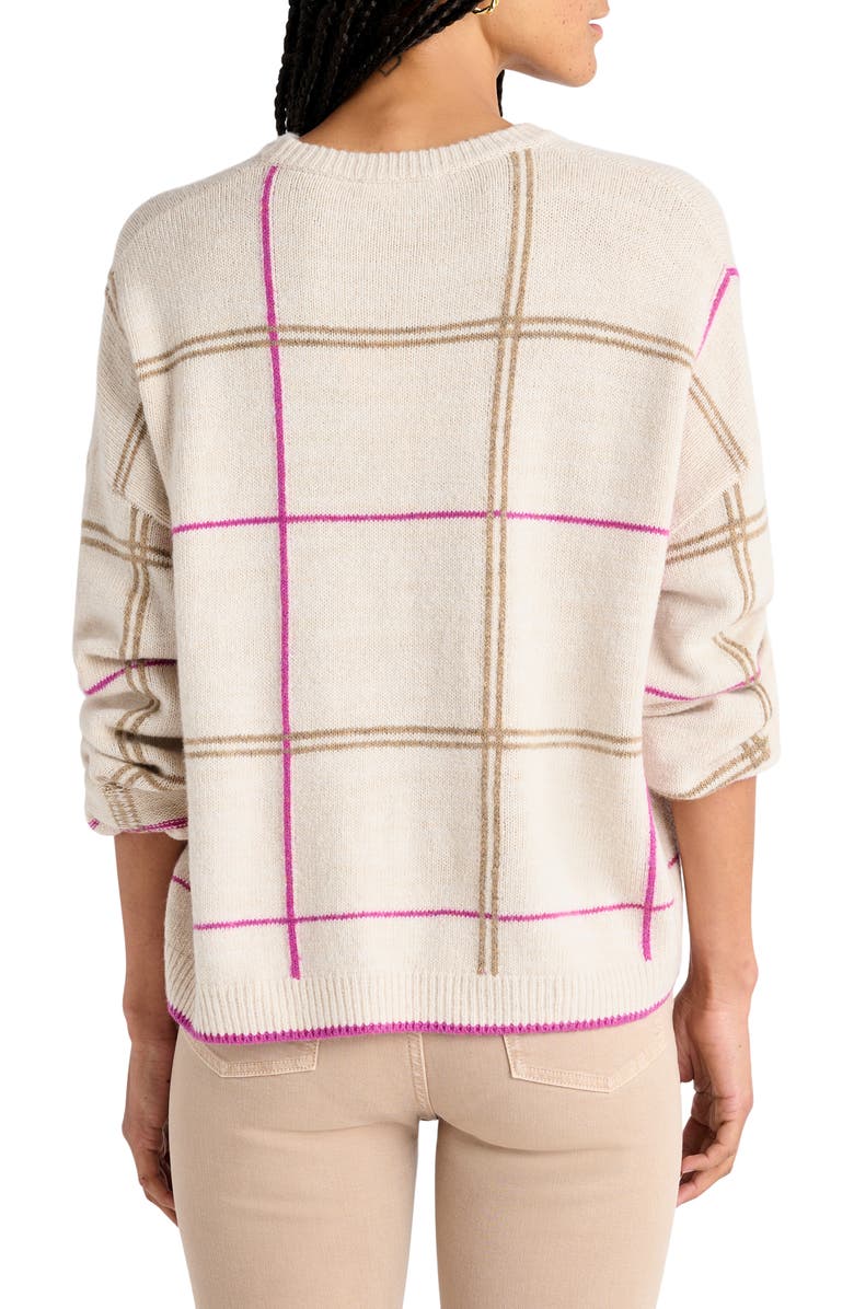 Splendid Greta Windowpane Plaid Jacquard Sweater, Alternate, color, 