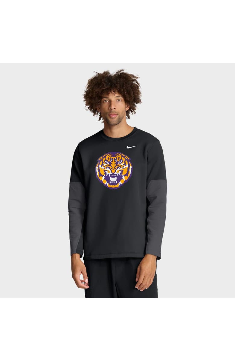 Nike Men's Nike Black LSU Tigers 2025 Sideline Coach Performance Long Sleeve T-Shirt, Main, color, Black