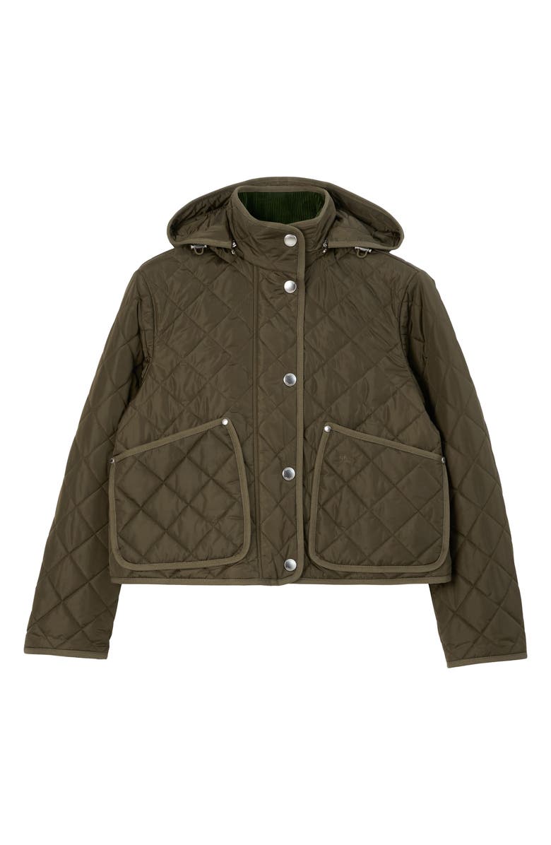 Burberry Humbie Diamond Quilted Nylon Hooded Jacket, Main, color, 