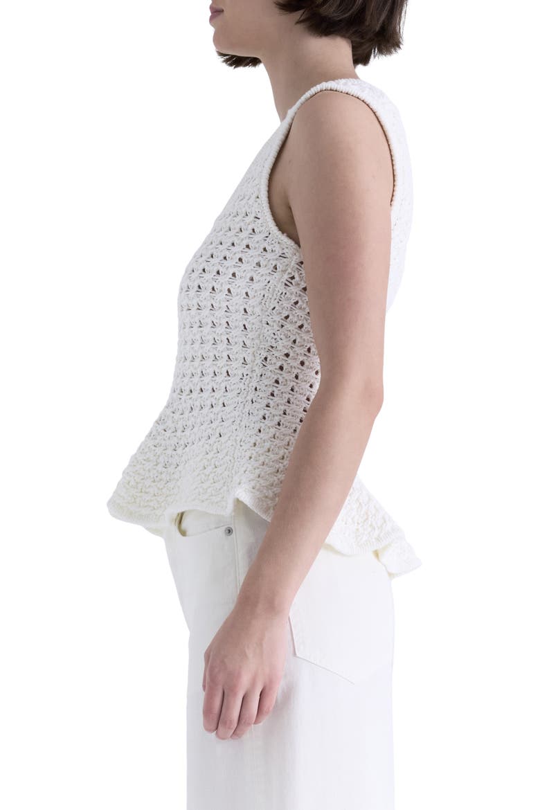 Anna Peplum Sweater, Alternate, color, WHITE