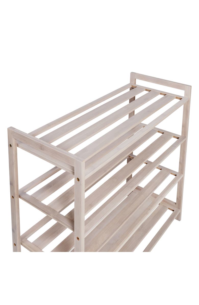 HONEY-CAN-DO 4-Tier Bamboo Shoe Rack, Alternate, color,