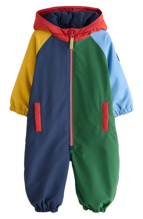 Kids' Colorblock Hooded Waterproof Puddle Suit