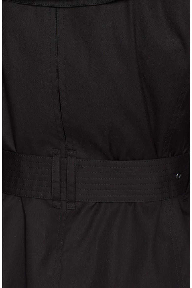 'Fenstone' Single Breasted Trench Coat, Alternate, color, BLACK
