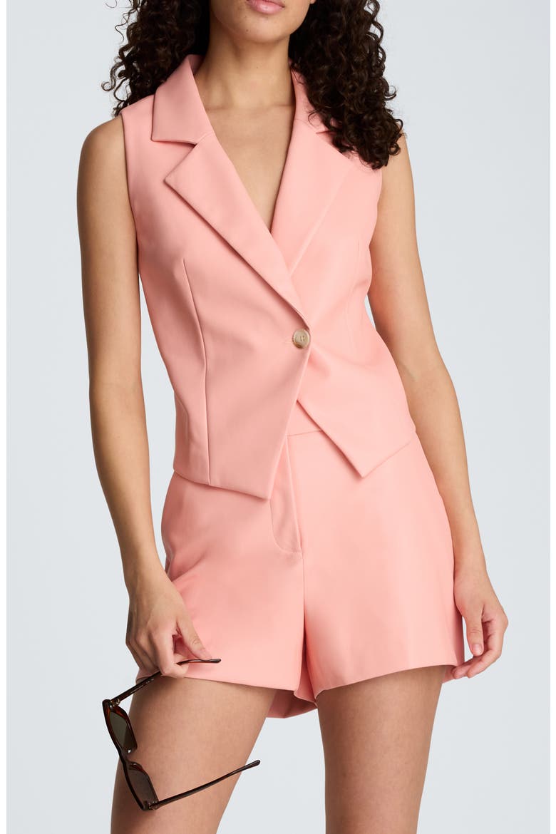 Faux Leather Vest, Main, color, SOFT PEACH