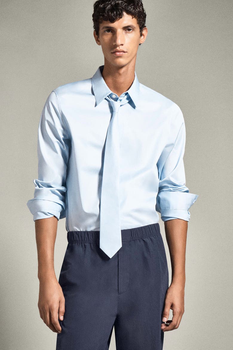 Cotton Tie, Alternate, color, BLUE