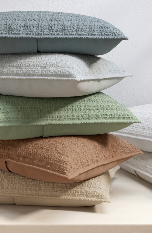 Woven & Weft Waffle Weave 3-piece Quilt Set In Green