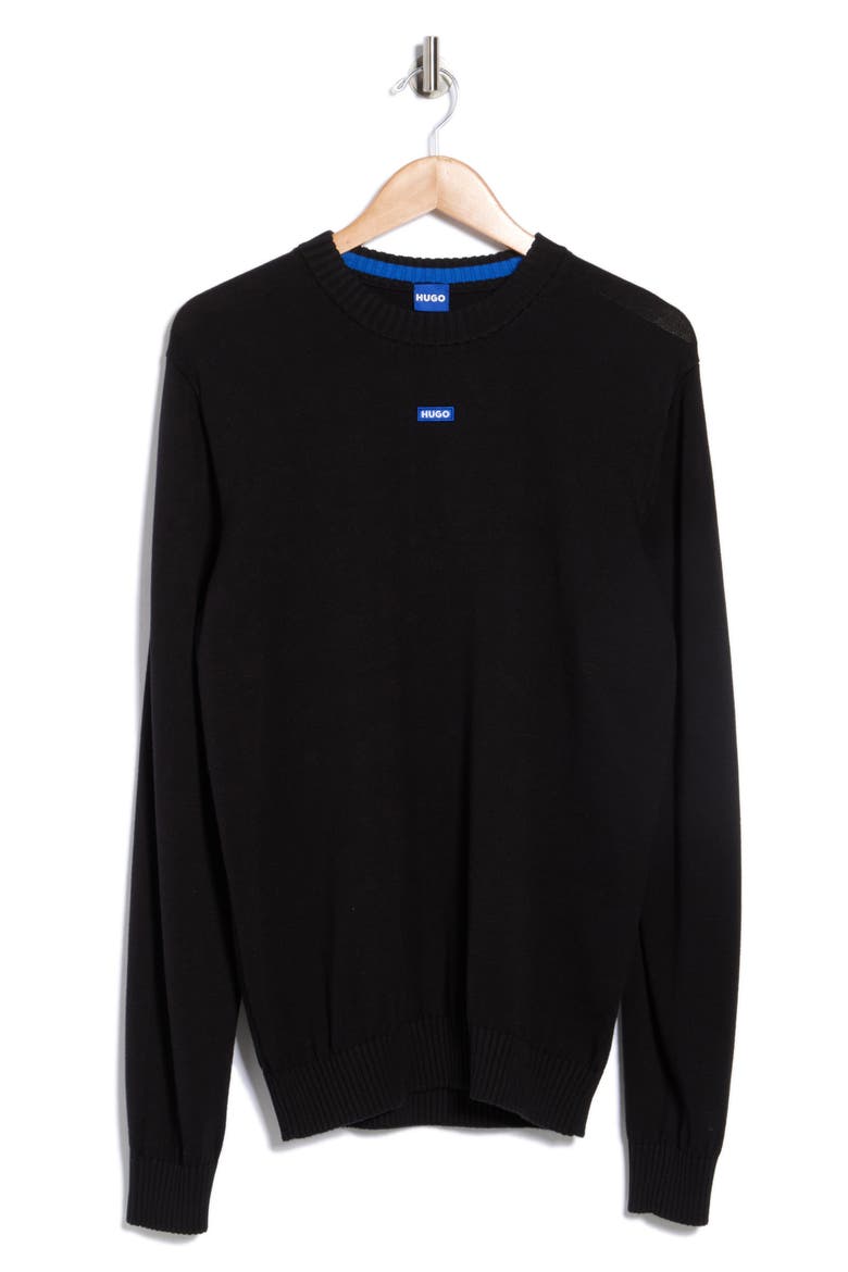 San Cosmo Long Sleeve Cotton T-Shirt, Alternate, color, BLACK
