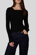 Blu Pepper Asymmetric Long Sleeve Ribbed Sweater
