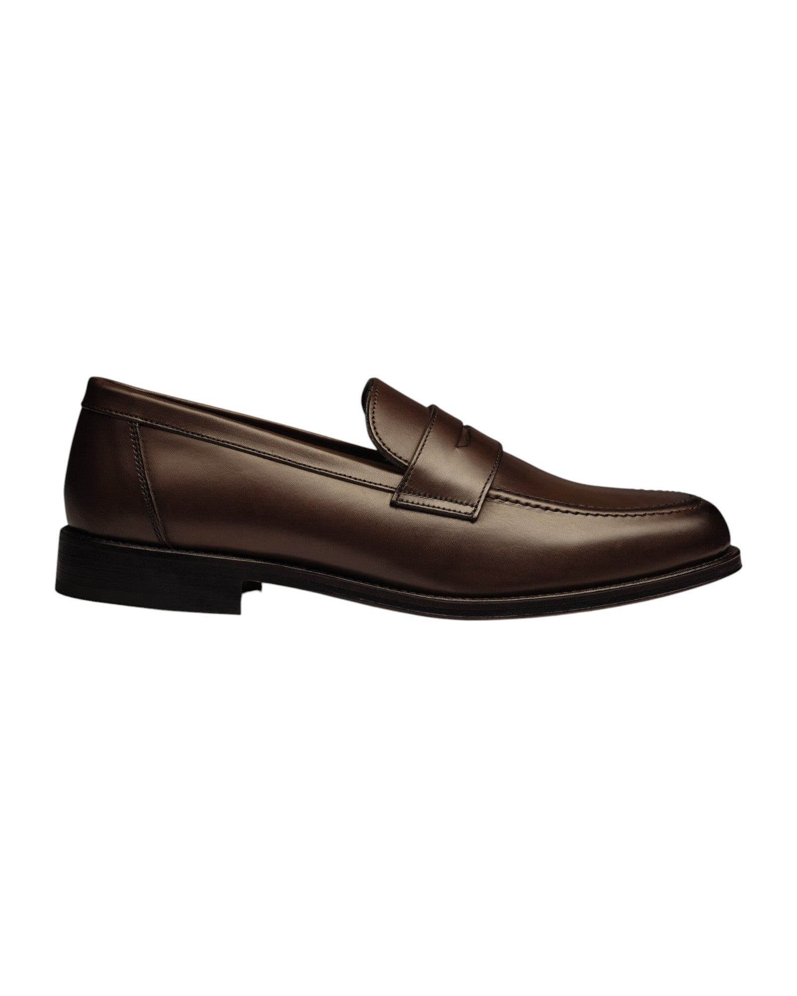 Charles Tyrwhitt Leather Penny Loafers, Alternate, color, Chestnut Brown