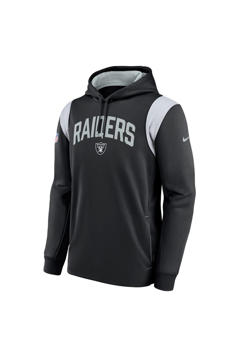 Men's Nike Black Las Vegas Raiders Sideline Athletic Stack Performance Pullover Hoodie, Alternate, color, Black