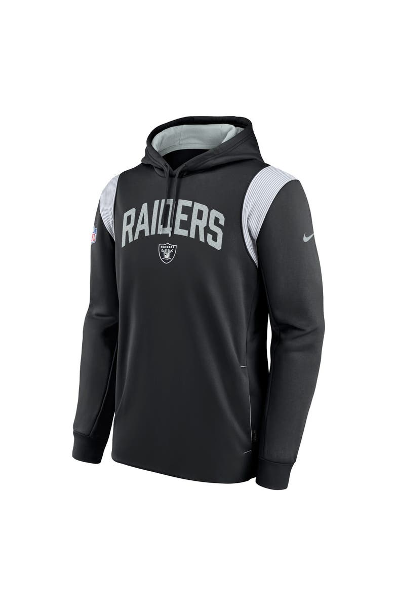 Nike Men's Nike Black Las Vegas Raiders Sideline Athletic Stack Performance Pullover Hoodie, Alternate, color, Black