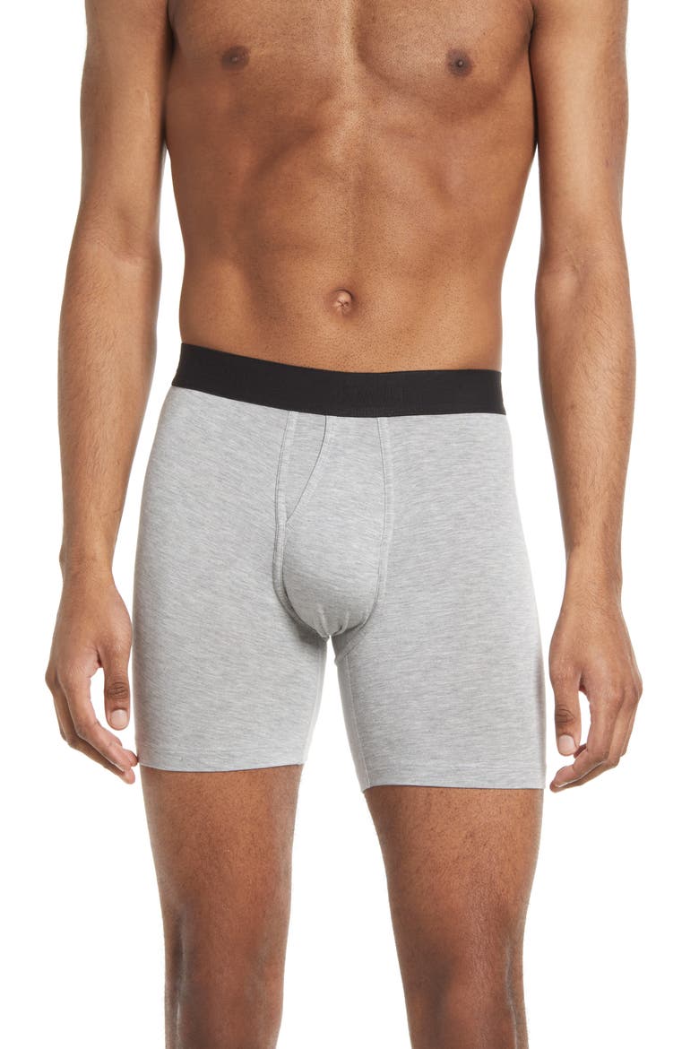 Men's Regulation Solid Boxer Briefs, Main, color, HEATHERGRE