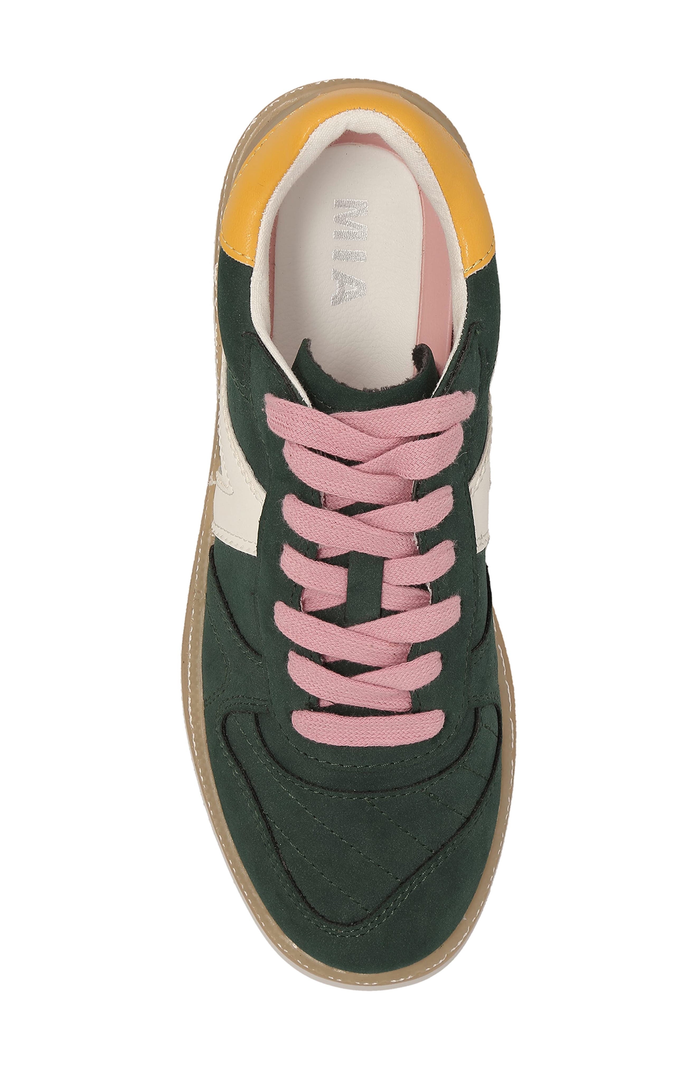 MIA Vesta Low Top Sneaker, Alternate, color, White/ Yellow/ Green