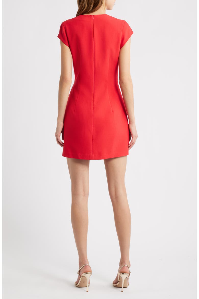 Marie Cap Sleeve Minidress, Alternate, color, RED