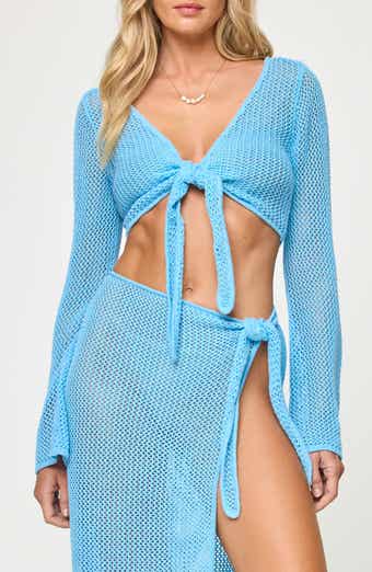 LSPACE Los Cabos Open Stitch Cover-Up Crop Top