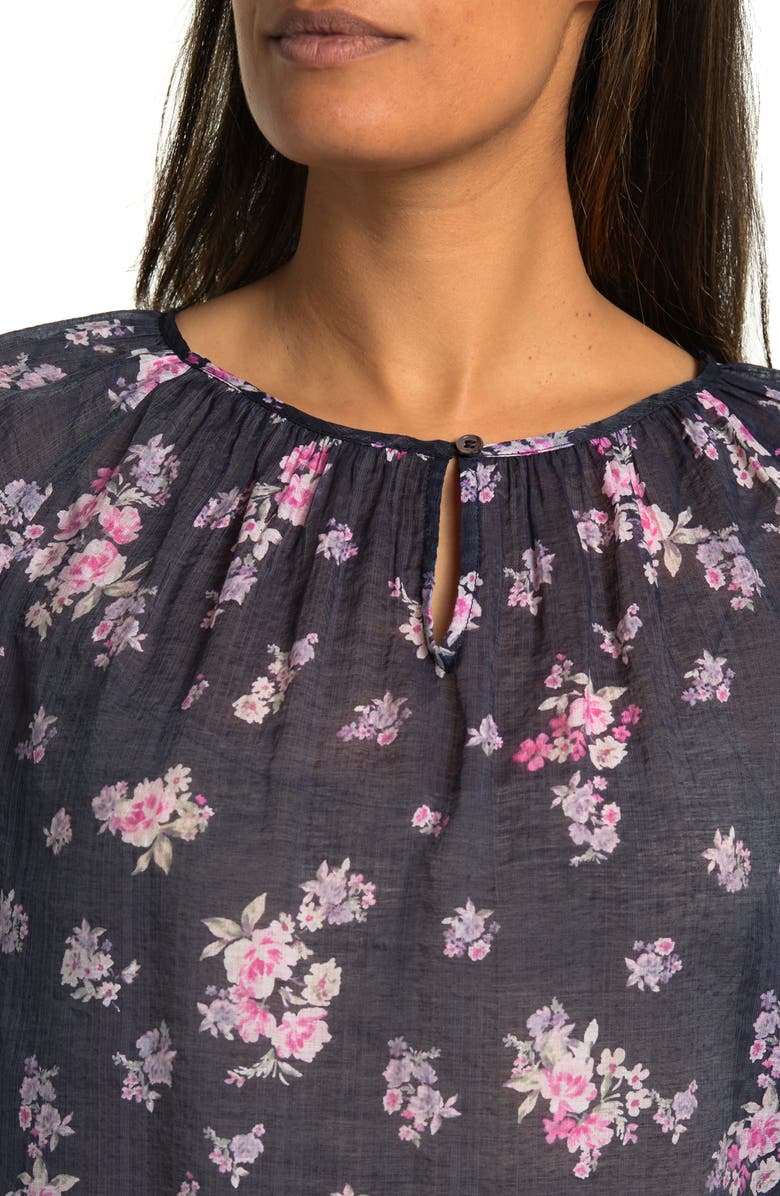 Vince Camuto Peaceful Bouquet Keyhole Blouse, Alternate, color, 