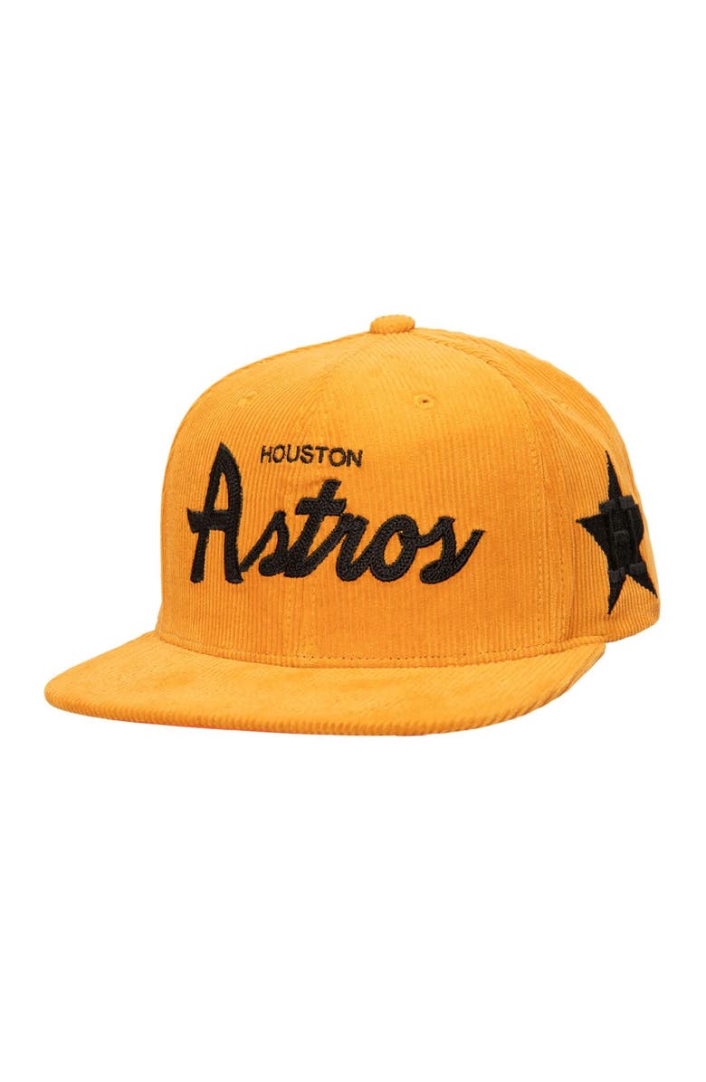 Mitchell & Ness Men's Mitchell & Ness Orange Houston Astros Corduroy Snapback Hat, Main, color, Orange