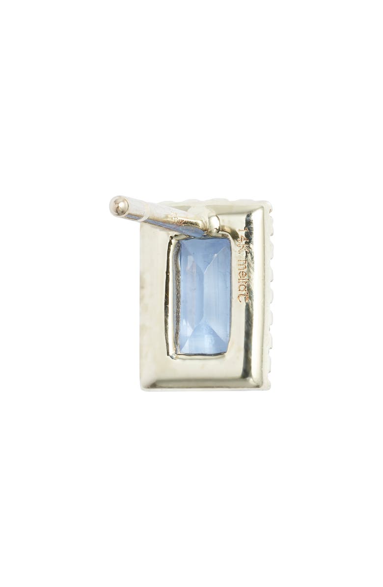 Meira T Blue Sapphire & Diamond Stud Earrings, Alternate, color, Yellow/Blue