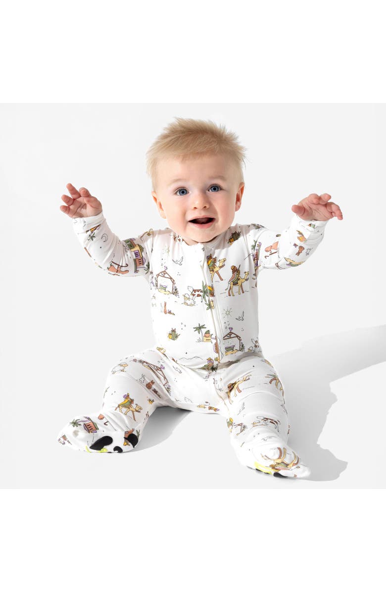 Bellabu Bear Baby Yuletide Convertible Footie, Alternate, color, Yuletide