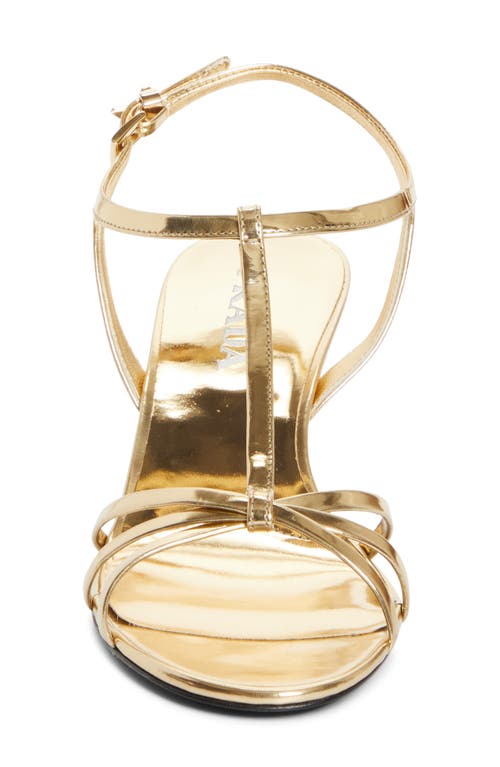 Prada Cage Wedge Sandal In Gold