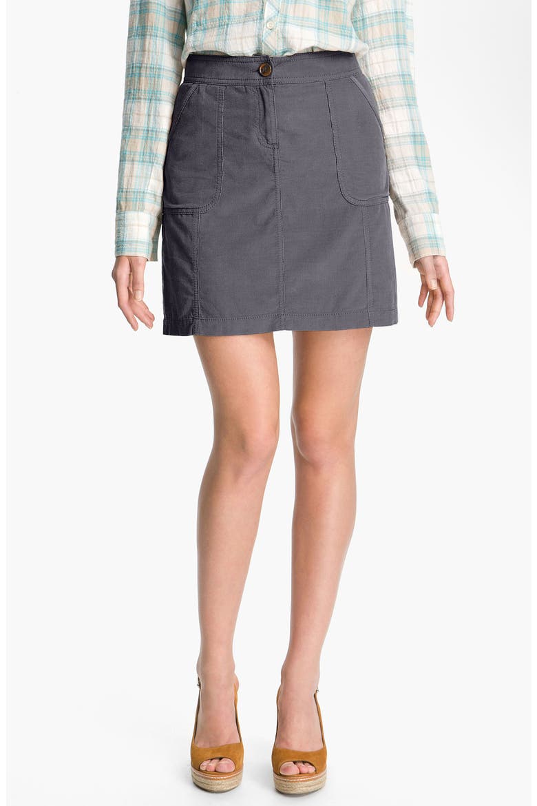 Corduroy Skirt, Main, color, WASHED GREY EBONY