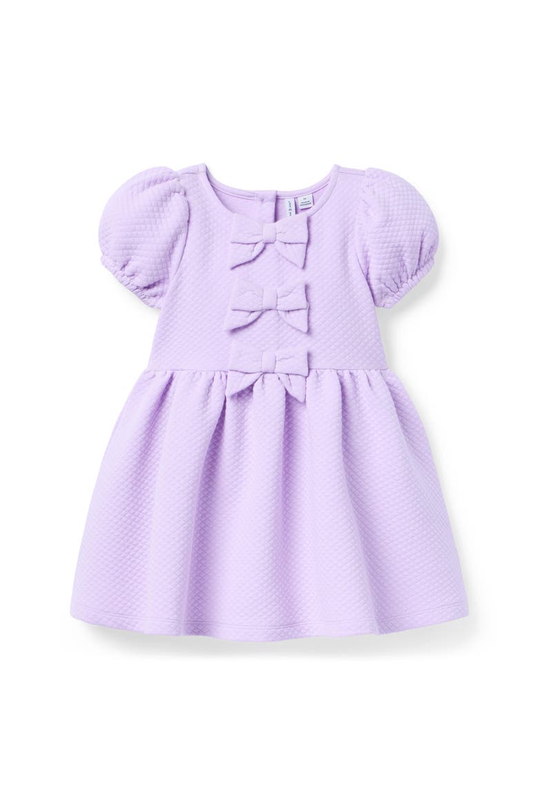 Quilted Bow Dress, Main, color, Purple