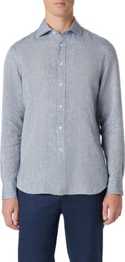 Bugatchi Axel Linen Button-Up Shirt