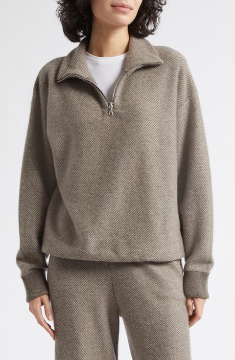 Reel Cashmere Quarter Zip Sweater