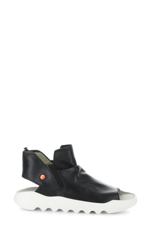 Softinos By Fly London Wish Platform Wedge Sandal In Black