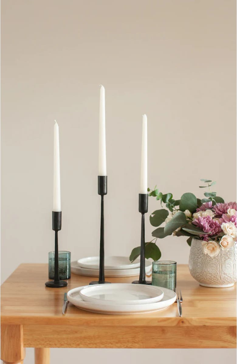 Creative Women Dante Hand Forged Iron Candle Stands - Set of 3, Alternate, color,