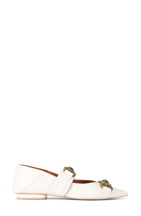 Mansion Pointed Toe Mary Jane Flat (Women)