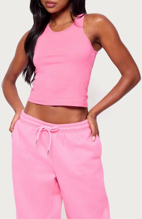 Francie Crop Stretch Cotton Rib Tank