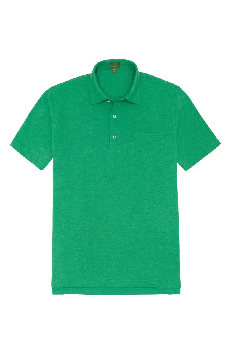 Sid Mashburn Short Sleeve Pima Cotton Piqué Polo, Alternate, color, Heather Basil Pique