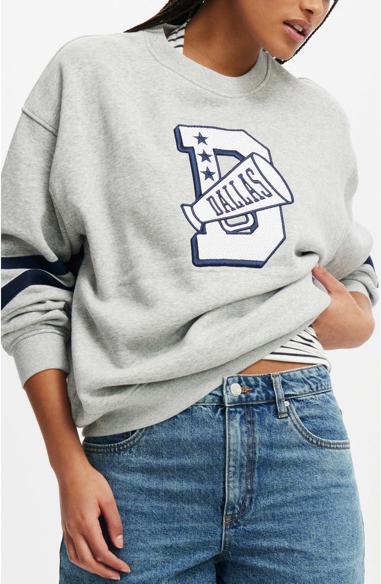 Cotton On Dallas Cowboys Crew Sweatshirt, Main, color, 