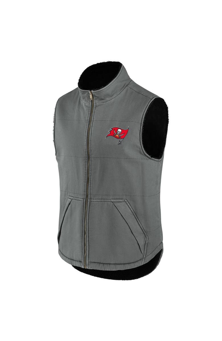 NFL X DARIUS RUCKER Men's NFL x Darius Rucker Collection by Fanatics Gray Tampa Bay Buccaneers Sherpa-Lined Full-Zip Vest, Alternate, color, Gray