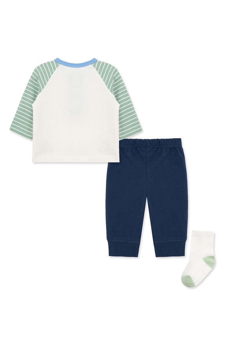 Little Me Jeep T-Shirt, Pants & Socks Set, Alternate, color, Blue