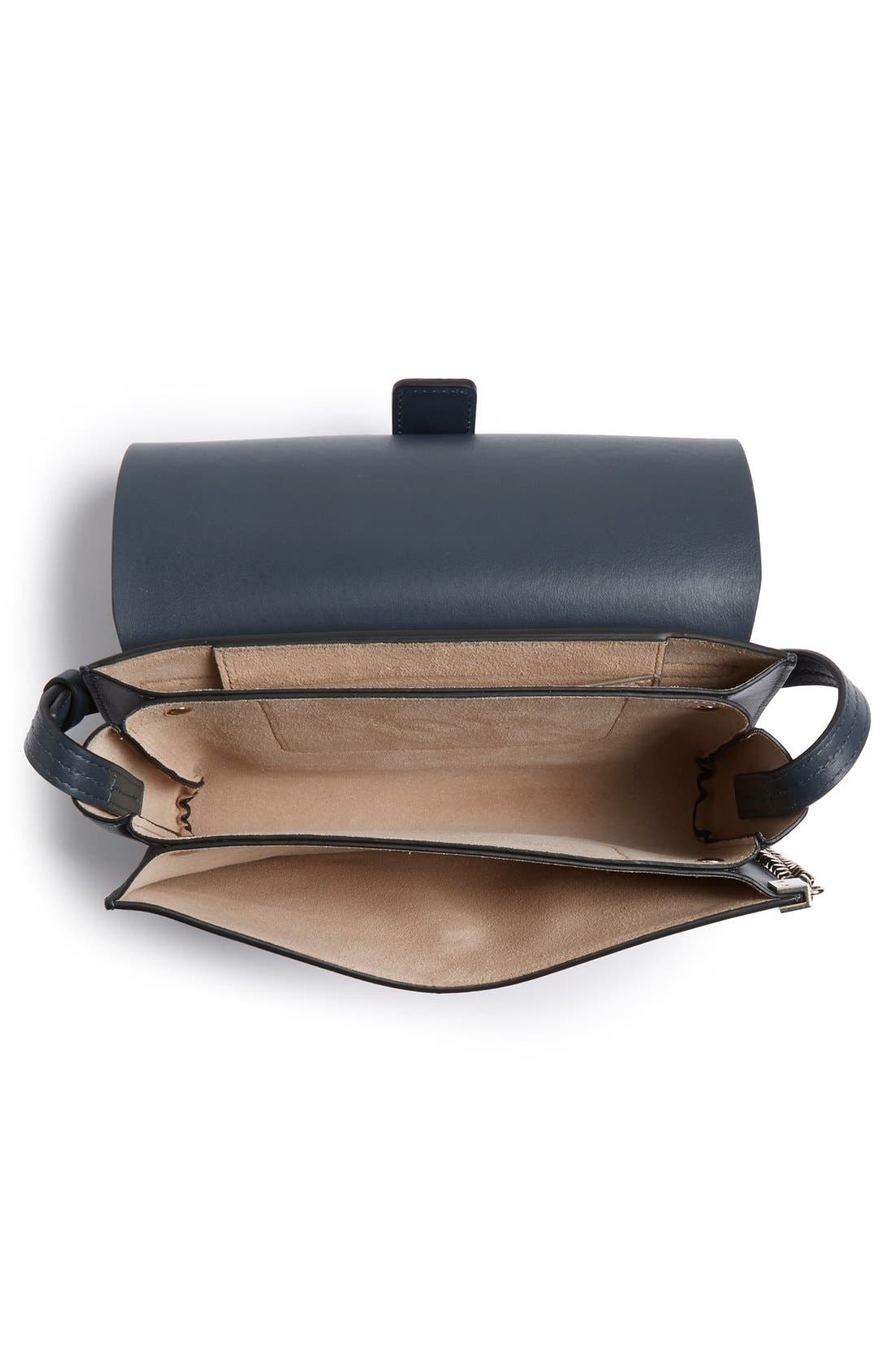 Small Faye Leather Crossbody Bag, Alternate, color, SILVER BLUE